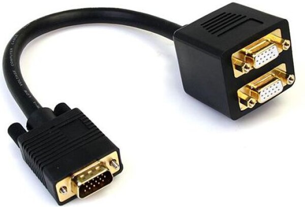 StarTech 0.3m Čierny (VGASPL1VV)