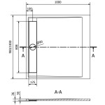 MEXEN - Amon štvorcová sprchová vanička SMC 100 x 100, čierna 4F701010