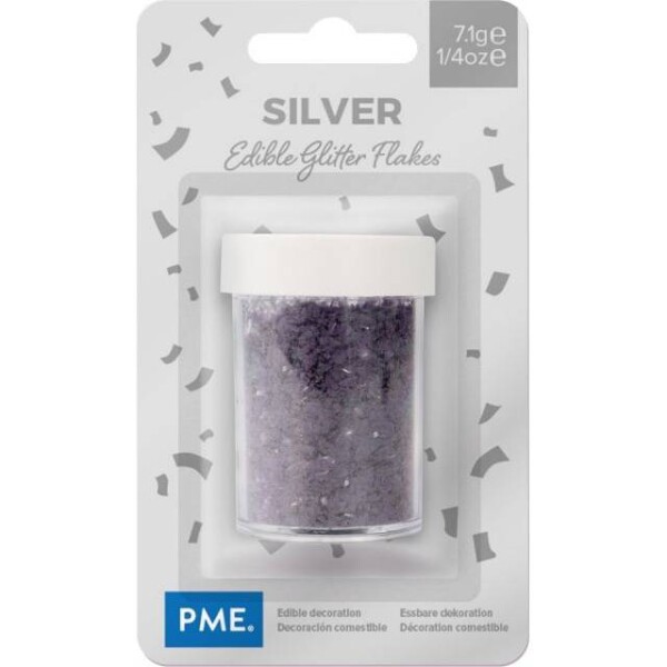 Sypanie Glitter Flakes striebrno‑fialové bez TiO2 - PME - PME