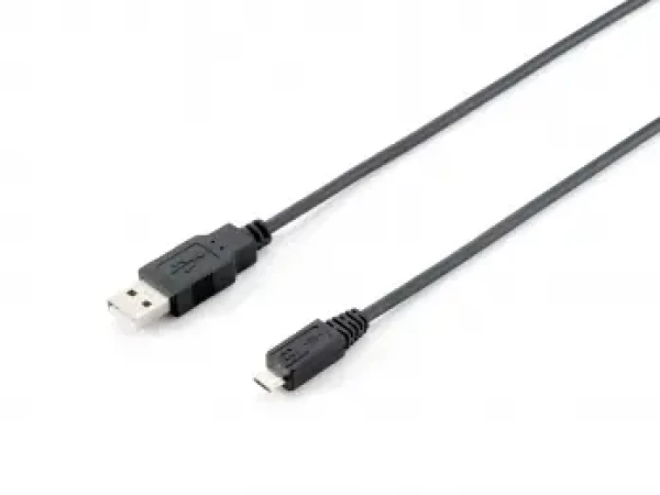 Equip 1 m čierny / USB kábel / USB-A na Micro-USB B / USB 2.0 / 480 Mbit/s (128594)