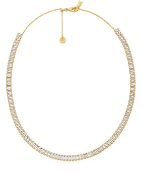 Michael Kors Pozlátený tenisový náhrdelník so zirkónmi Brilliance Kors MKJ8414CZ710