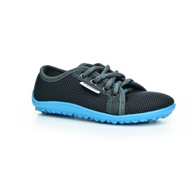 Leguano Leguanito Aktiv Antracitové s tyrkysovou podrážkou barefoot topánky 22 EUR