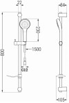 MEXEN/S - Saber DF05 Set umývadlové a sprchové batérie s príslušenstvom, chróm 72104DF05-00