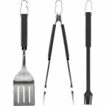 Weber 6764 / Set 3 ks grilovacieho náčinia / Kliešte amp; obracačka amp; štetec (6764)