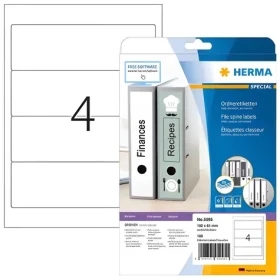 Herma etikety na chrbát zakladača biela / Etikety / 192x61 mm / 100 ks / A4 (5095)