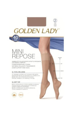 Dámske podkolienky Golden Lady Mini Repose | 40 deň A'2 meloun/odd.béžová 1/2-S/M