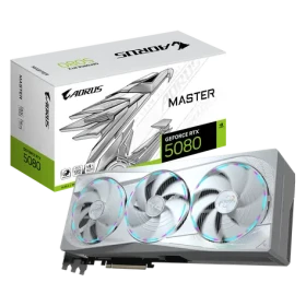 GIGABYTE AORUS GeForce RTX 5080 MASTER ICE 16GB / 2805MHz / 16GB GDDR7 / 256-bit / 1x HDMI + 3x DP / 850W (16) (GV-N5080AORUSM ICE-16GD)