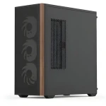 AeroCool D501A-G-BK-V2 čierna, drevo / Skriňa / Midi Tower / ATX / Mesh / 2x USB-A 3.2 / 1x USB-C / RGB / bez zdroja (ACCM-DS01043.11)