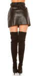 Sexy Leather Look Miniskirt black L