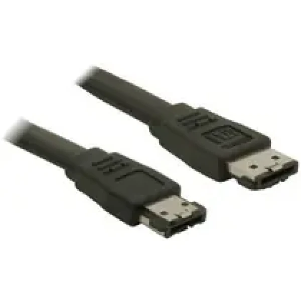 PremiumCord Kábel eSATA-eSATA, 75 cm, tienený, čierny (8592220003531)