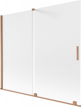 MEXEN/S - Velar dvojkrídlová posuvná vaňová zástena 180 x 150, dekor, meď kartáčovaná 896-180-000-31-65