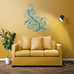 Veselá Stena Samolepka Ornament kvetina Farba: fialová, Veľkosť: 60 x 60 cm
