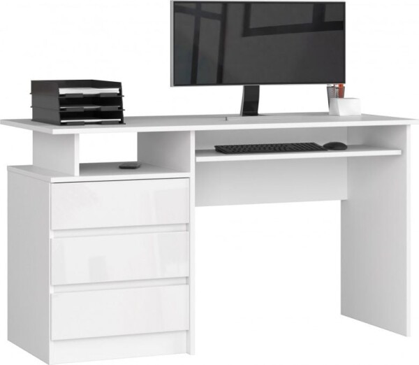 Fabryka Mebli Akord CLP biele z połyskiem 135 cm x 60 cm