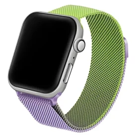 Beline Steel zeleno-fialová / Opasok pre Apple Watch / 38/40/41 mm / nerezová oceľ