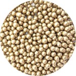 Cukrovo–ryžové perly zlaté 7 mm 80 g - I LOVE CAKES - I LOVE CAKES