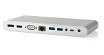 Nedis Dokovacia stanica USB-C biela / Dokovacia stanica / HDMI / DisplayPort / RJ45 / VGA / 4X USB-A (CCTB64991AL02)