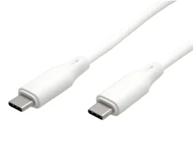 Roline USB-C - USB-C M/M silikónový biely / Nabíjací kábel / 60 W / 1 m (11.02.9126)