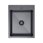 VELAZO Jednokomorový oceľový drez 40 x 50 cm PVD grafit, Velazo VELAZ4050B