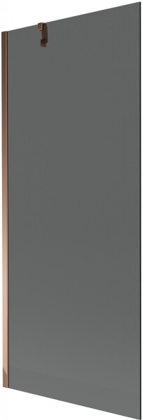 MEXEN/S - Next vaňová zástena FIX 80 x 150, grafit, růžové zlato 895-080-000-00-40-60