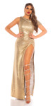 Sexy Koucla One-Shoulder Goddessdress with XXLSlit GOLD