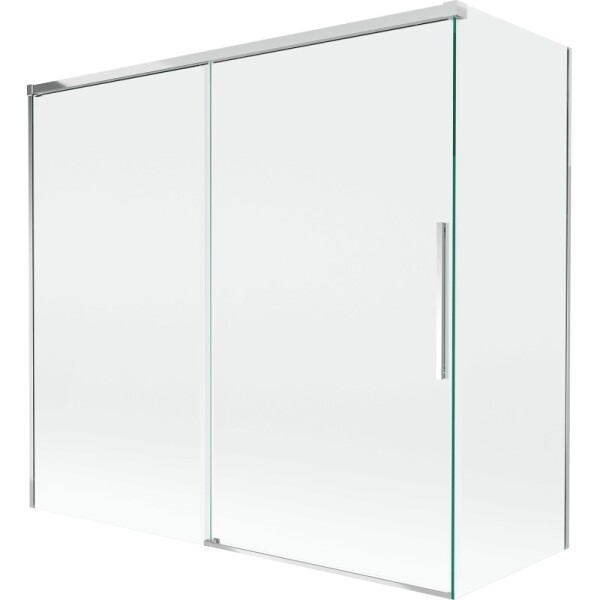 MEXEN/S - Rox vaňová zástena 2-krídlová posuvná 170 + 75 x 150, transparent, chróm 8C9-170-075-01-00