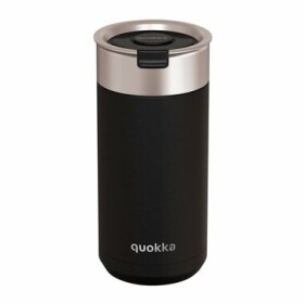 Quokka Boost Coffee Tumbler 400ml Carbon Black / Termohrnček so sitkom / nerezová oceľ (8412497400775)