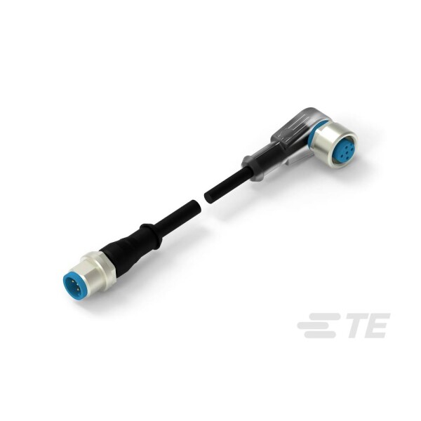 TE Connectivity upravený zástrčkový konektor pre senzory - aktory, 3-2273126-1, 1 ks; 3-2273126-1
