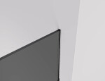 CERANO - Sprchová zástena Walk-in Crystal TL/P - 8 mm - bezvzperový systém + polička/držiak na uteráky - chróm, grafitové sklo - 150x90x200 CER-8050BD6270