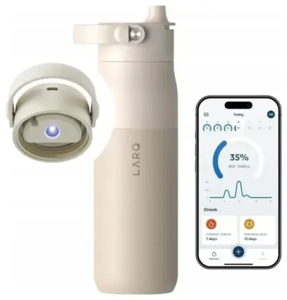 LARQ PureVis 2 680ml mojave dune / nerezová samočistiaca fľaša na pitie / UV sterilizácia (BWMD068A)