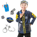 Mamido Mamido Detský policajný kostým s dlhým rukávom a vysielačkou