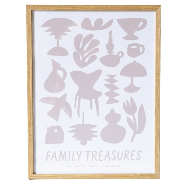 Bella Rose Plakát Family Treasures Beige / Cream 70 x 100 cm