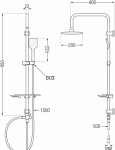 MEXEN/S - T62 white sprchový stĺp 798626293-20