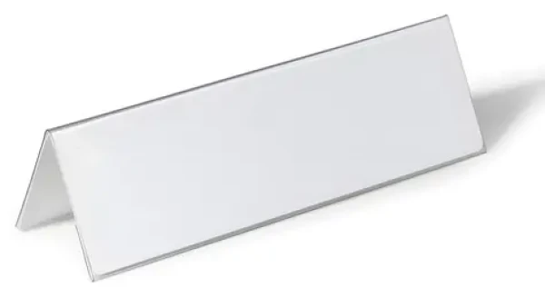 Durable Stolová menovka 105/210x297 mm transparentná / Stolová menovka / vymeniteľné vložky / obojstranne čitateľná (805319)