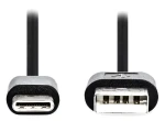 Nedis USB 2.0 čierna / Kábel USB / USB-A - USB-C / 1 m (CCGL60600BK10)