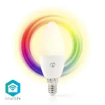 Nedis SmartLife Plnofarebná Žiarovka / Wi-Fi / E14 / 470 lm / 4.9 W / RGB / Android iOS (WIFILRC10E14)