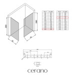 CERANO - Sprchová zástena Walk-in Crystal TL/P - 8 mm - bezvzperový systém - chróm, mliečne sklo - 160x80x200 CER-8050BD4676