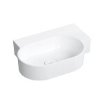 OMNIRES - OVO M+ umývadlo na dosku/závesné - pravé, 55 x 38 cm, biele lesk; OVO555UWPBP