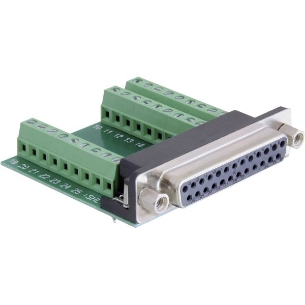 Delock Delock - Serieller Adapter - DB-25 (W) zu 9-poliger Anschlussblock (W) 65317 D-SUB zásuvková lišta 180 ° Pólov: 25, 27 1 ks; 65317