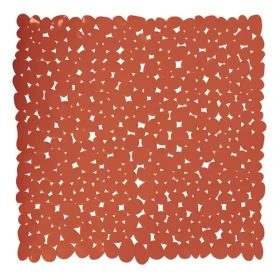 MSV GALETS protišmyková podložka do sprchy terakota / PVC / 53 x 53 cm
