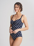 Jednodielne plavky Swimwear Anya Riva Spot Balconnet Swimsuit navy/vanilla SW1450 80H