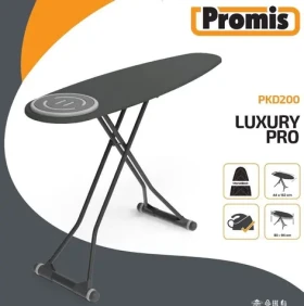 Promis LUXURY PRO / Žehliaca doska / Oválne / Skladacia / šedý poťah / nastaviteľná výška (PKD200)