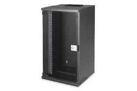 Digitus SOHO PRE 9U čierna / Nástenná skriňa / 10 "/ 460x315x300 mm / sklenené dvere / IP20 (DN-49103)