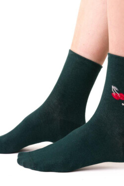 Dámske vzorované ponožky 099 zelená 35-37