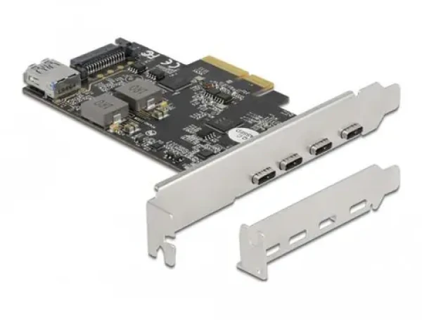 DeLock PCI Express Karta na 4 x USB-C / 1 x USB-A / LP / Pcle (90059)
