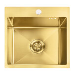 REA REA - Oceľový drez Leo 40 BRUSH GOLD ZLE-06001
