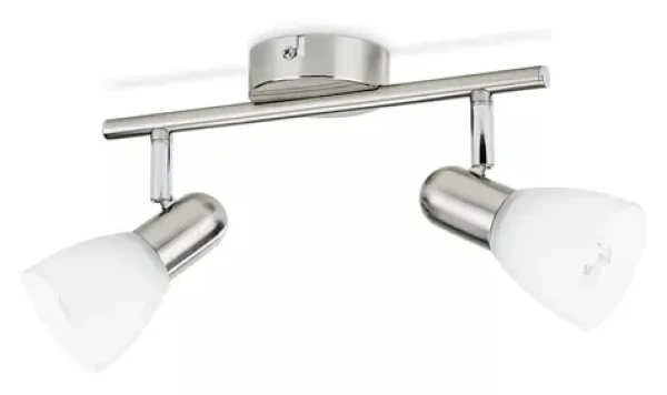 Philips Burlap matný nikel / Bodové svietidlo / 2x E14 / 40W / bez zdroja / IP20 (SKL000222503)