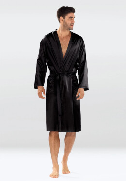 Pánsky saténový župan Christian - DKaren L tmavě modrá