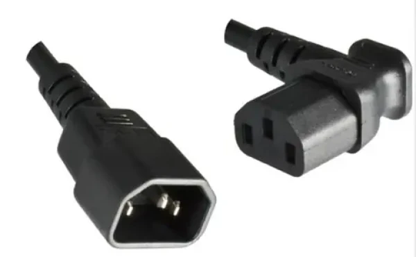 MicroConnect Power Cord C14 90 ° uhol - C13 1.8m čierna (PE040618A)