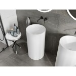 MEXEN - Ajax-01 Voľne stojace umývadlo z liateho mramoru 45 x 45, biela mat 26504500