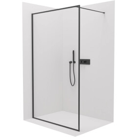 CERANO - Sprchová zástena Walk-in Moreli Ľ/P - 8 mm - čierna matná, transparentné sklo - 130x200 CER-8050BD6983